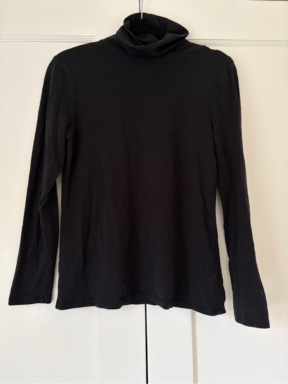 Talbots Black Long-Sleeve Turtleneck Top